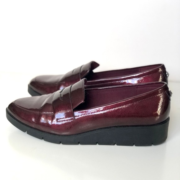 Anne Klein Shoes - 9.5 Chunky Loafer, burgundy with wedge sole by Anne Klein